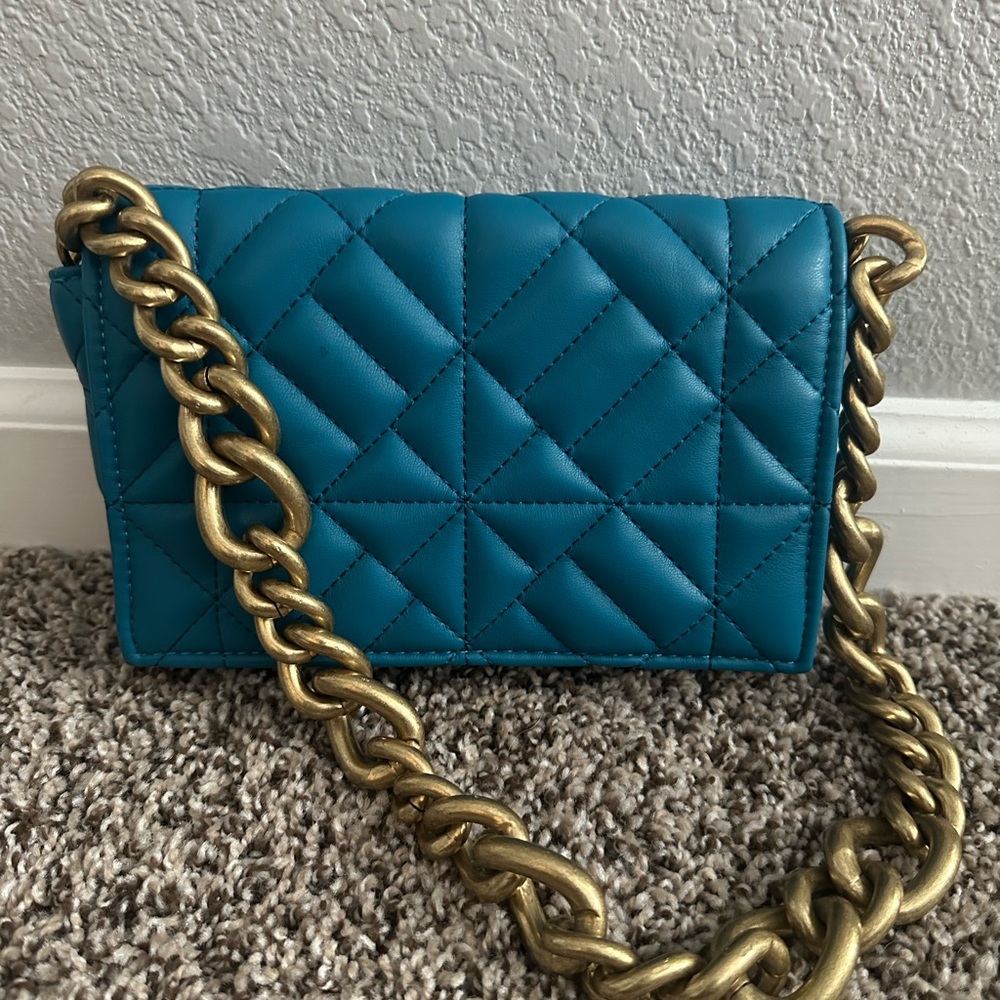 Zara Quilted Chain Shoulder Bag